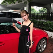 女式休闲连体裤韩国ulzzang原宿风BF宽松百搭韩版学生直筒九分裤