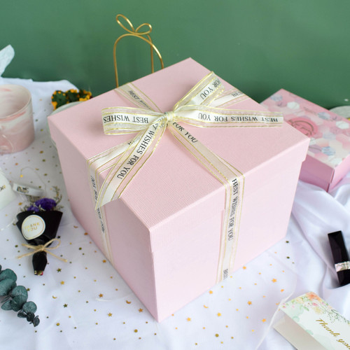 Square Sky and Earth Cover Gift Box, Ins Pure Color Lipstick Cosmetic Packaging, Valentine's Day Gift, Hand Gift Box
