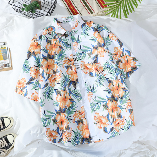 Casual Short Sleeve Floral Shirt New Beach shirt