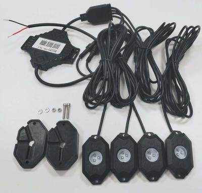 工厂直销爆款LED汽车游艇牧马人一拖四底盘灯车底灯氛围灯9WRGB