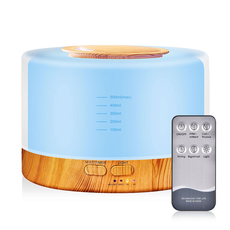 500ML Ultrasonic Aroma Diffuser Wood Gra...