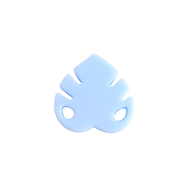 Creativo DIY bebé suministros hojas cuentas de silicona molar juguetes teether pulsera chupete cadena collar Accesorios