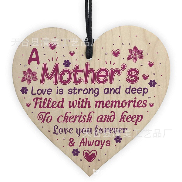 40 estilos 100mm amor madera chip colgante DIY madera colgante 1 paquete