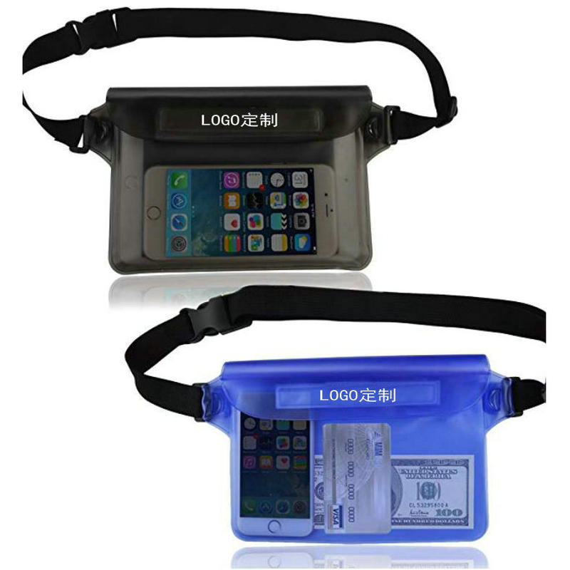 Cross border outdoors mobile phone waterproof Waist pack drift Sandy beach mobile phone Waterproof bag seal up Touch screen transparent PVC Waist pack