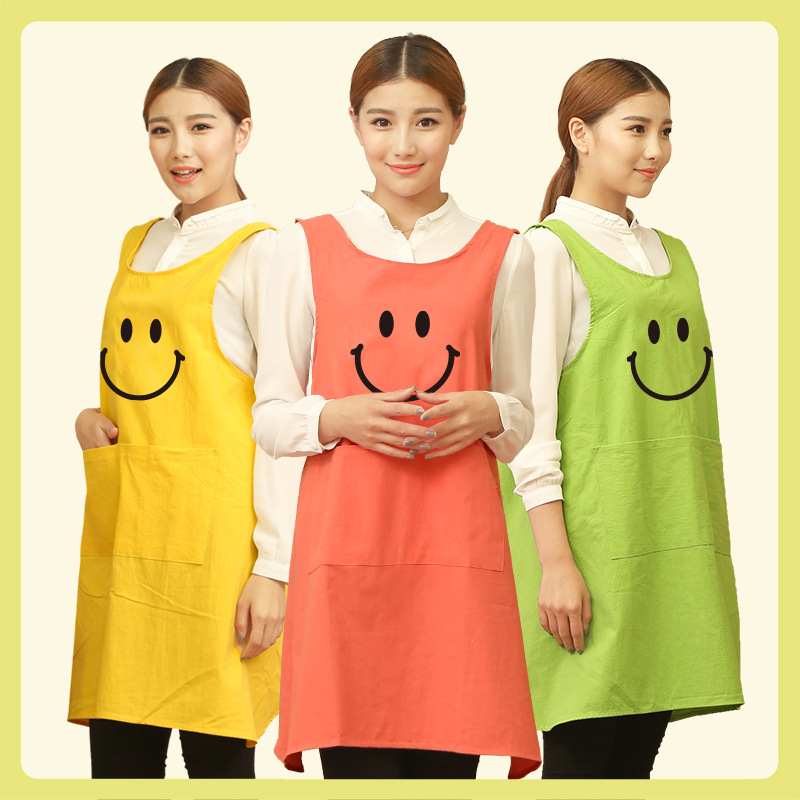 Delantal de cocina lindo estilo japonés moda femenina logotipo personalizado impresión trabajo adulto estilo coreano hogar hombres cocina antiincrustante