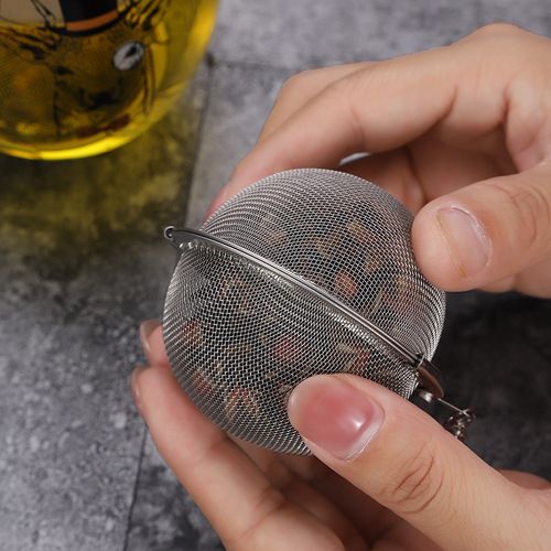 304 stainless steel tea ball, round tea filter seasoning ball, Weibao, braised seasoning ball, tea filter, tea set