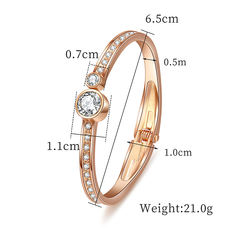 Thin Edge Round Head Diamond Bracelet