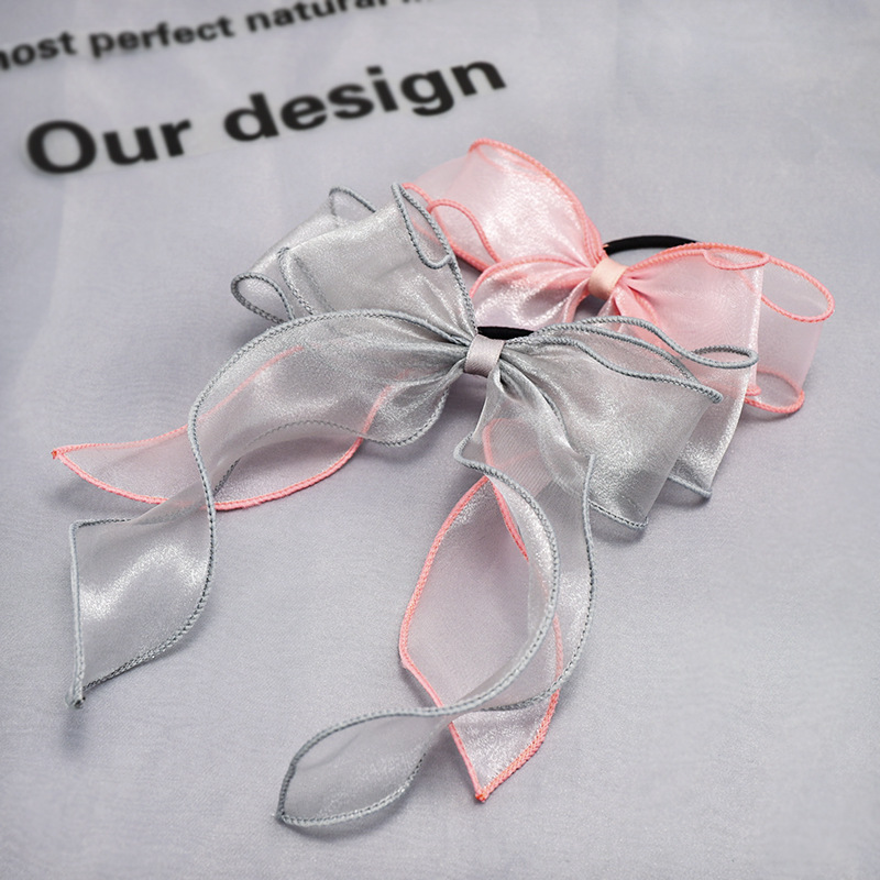 New Fashion Bow Tie Rope Korean Sweet Streamer Cheap Scrunchies Wholesale display picture 13