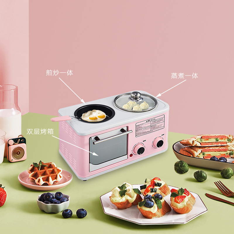 家用早餐机懒人神器多功能烤面包机三明治机小型四合一体|ms