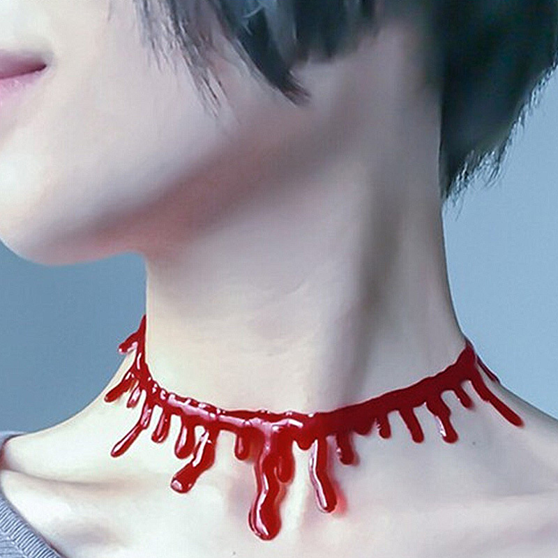 Halloween Festival Blood Stains Pattern Halloween Gothic Exaggerated Blood Stains Rubber Party Decorative Props