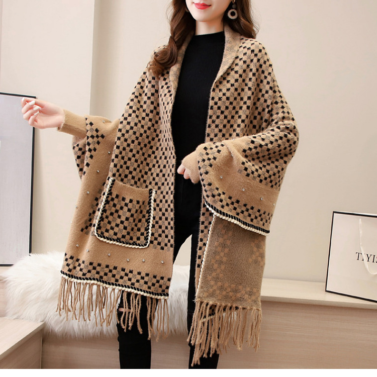 貂绒袖子披肩 旗袍披肩