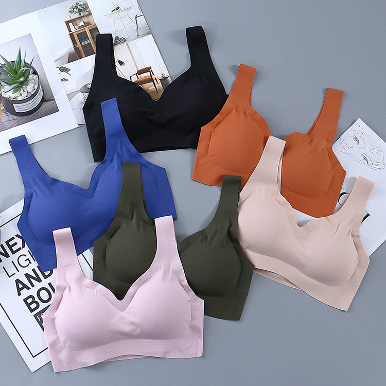 여름 마사지 간단한 자연 원활한 브래지어 조끼 금형 컵 원활한 속옷 브래지어