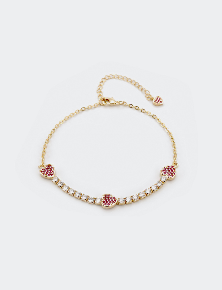 Vente En Gros Bracelet Zircon En Forme De Coeur display picture 3