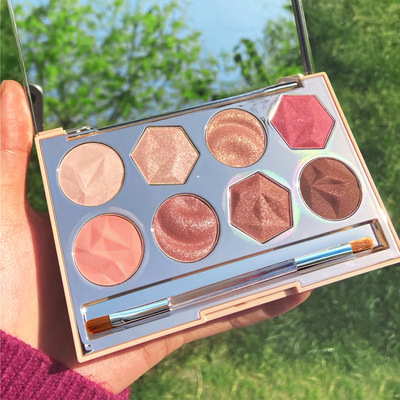 眼影盘大地色ins闪粉高光珠光新款眼影初学者女小众便携平价学生|ms