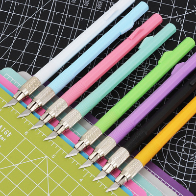 手賬小黑彩色手工剪紙刻刀刻紙雕刻刀紙模型美術筆刀裁紙手機膜刀