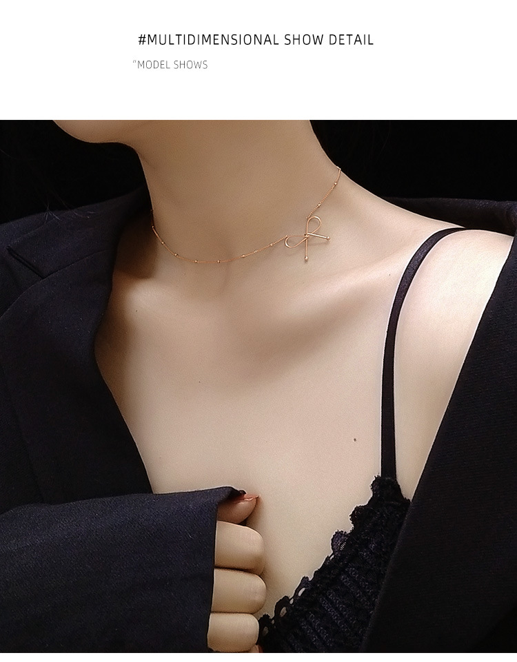 Arc Simple Style Clavicule Collier Bracelet 18k Véritable Plaqué Or En Gros Nihaojewelry display picture 3