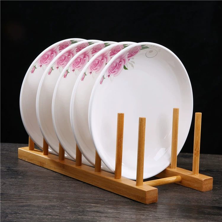 Фабричная оптовая bamboo сушилка подставка для миски полка для кухни деревянная разделочная доска миска тарелка тарелка тарелка чай торт подставка