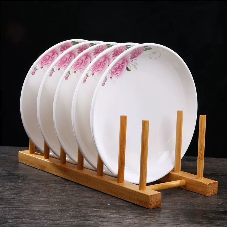 Фабричная оптовая bamboo сушилка подставка для миски полка для кухни деревянная разделочная доска миска тарелка тарелка тарелка чай торт подставка