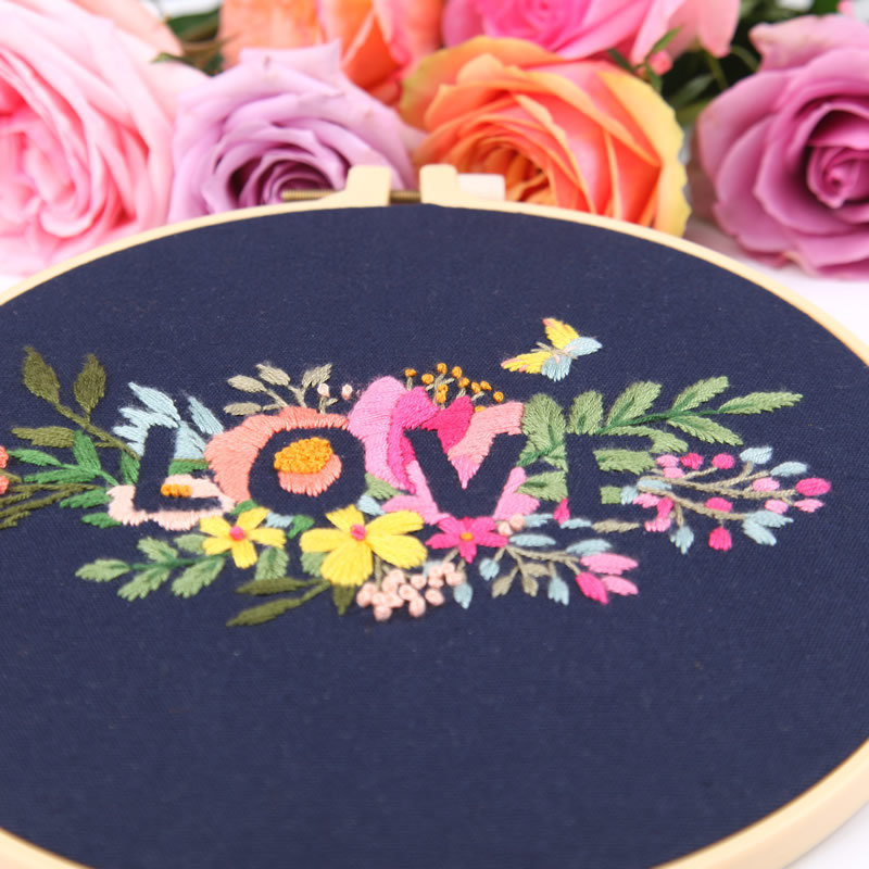 flower embroidery kits