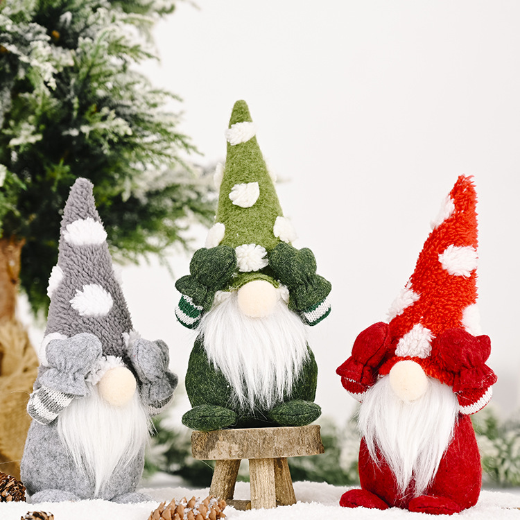 Christmas Decoration Snowflake Hat Covered Eye Doll display picture 15