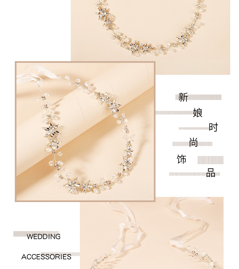 star  handmade pearl crystal headband