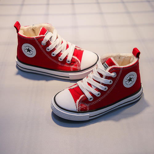 Children's cotton shoes, girls' cotton-padded warm children's shoes, boys' velvet canvas shoes, baby's second cotton shoes  winter new style