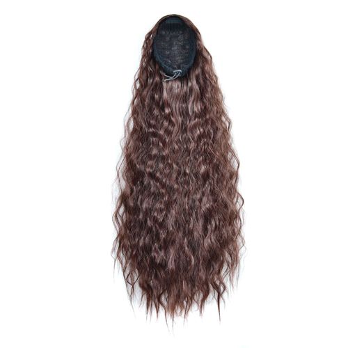 Corn perm wig ponytail Elastic mesh drawstring mesh pocket style chemical fiber wig Wool curls fluffy ponytail