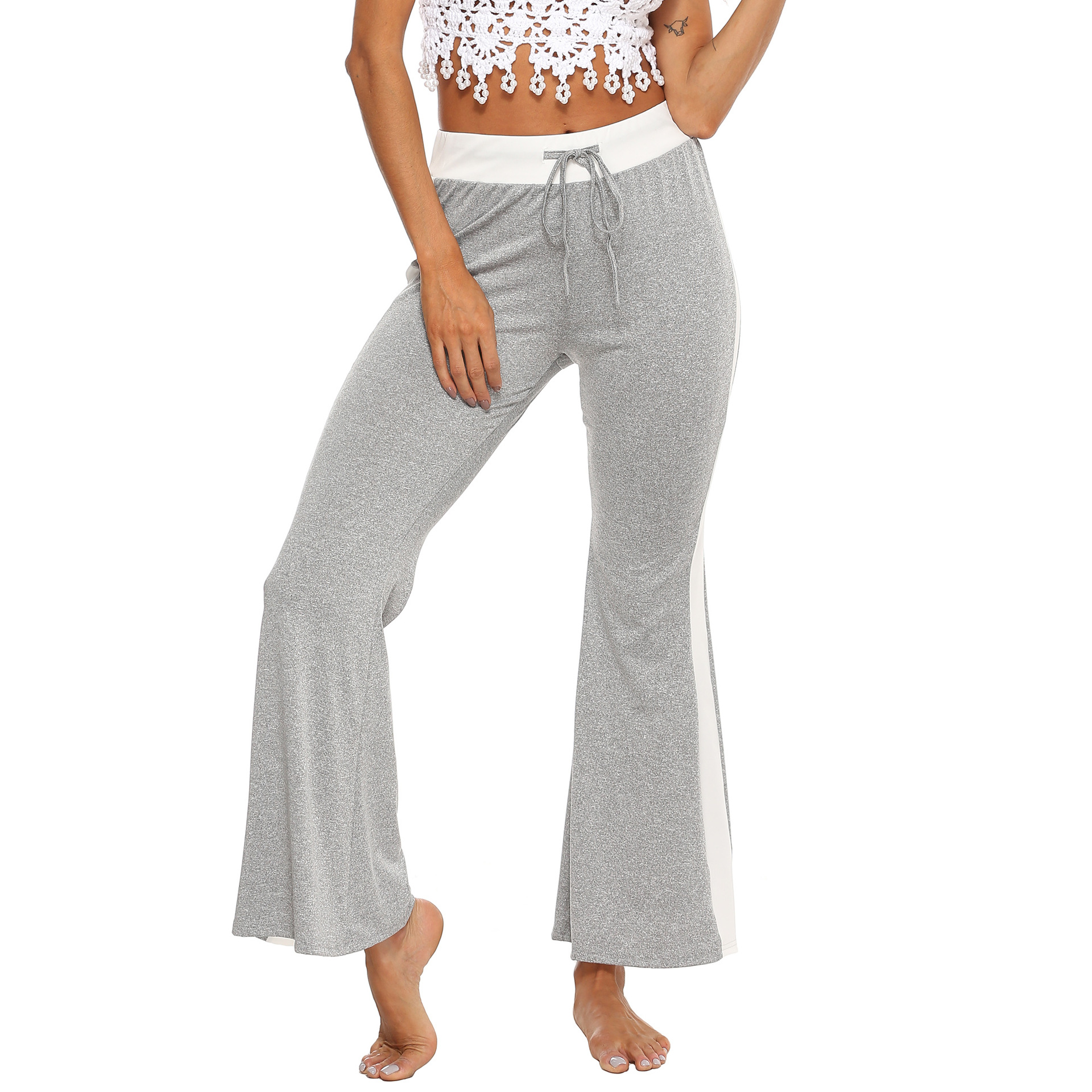 Lace-Up Wide-Leg Sweatpants NSOY28461