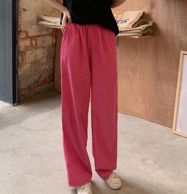 Pantalon léger femme en Velours côtelé - Ref 3430063 Image 1