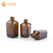 工厂直销茶色方形精油瓶 100ML 50ML30ML20ML 10ML避光玻璃瓶包材