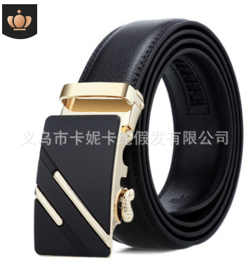 Cinturón de hombre de negocios de cuero 100% puro venta caliente hebilla automática para hombre