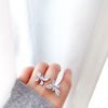Small design fashionable one size ring, light luxury style, on index finger