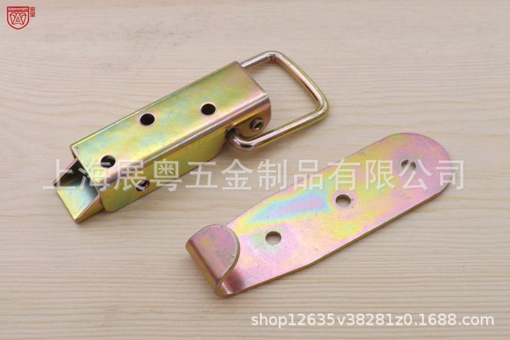 No. 1 caja de madera de color largo gancho recto caja de embalaje libre de humo caja de bloqueo de ángulo recto hebilla de bloqueo hebilla de puerta