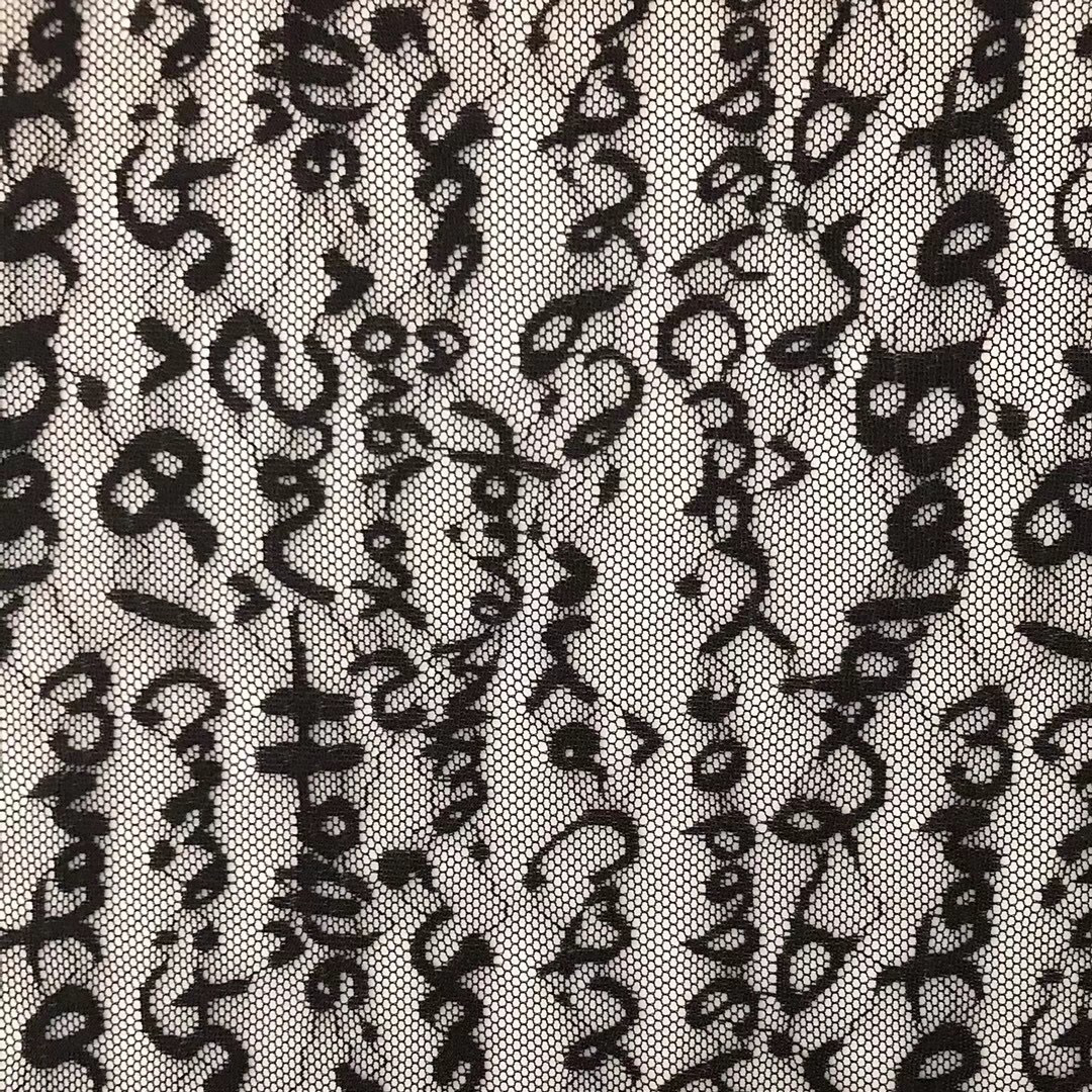 Fabricantes suministro directo nylon Spandex jacquard malla estiramiento letra Jacquard tela de hilo en stock