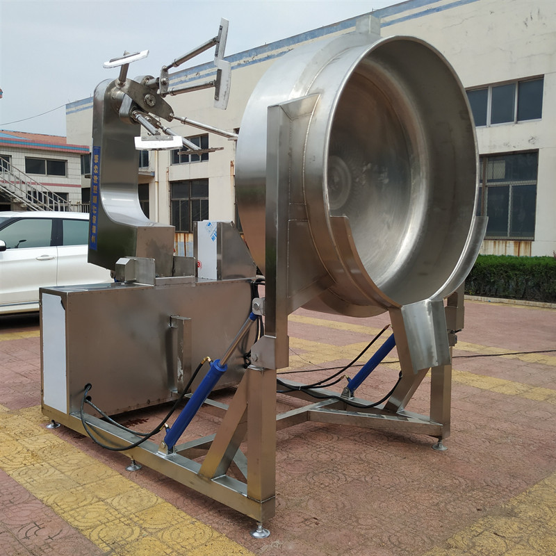电磁高粘度物料炒制锅 行星搅拌夹层锅 成套辣椒酱加工流水线设备
