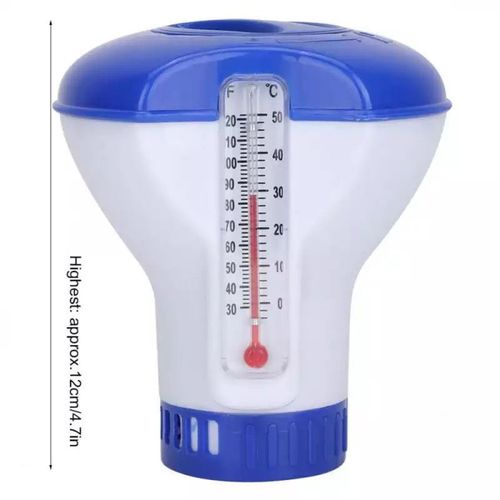 Swimming pool with temperature gauge, floating water pills, floating cups, swimming pool disinfection, automatic dosing device, 5 inches