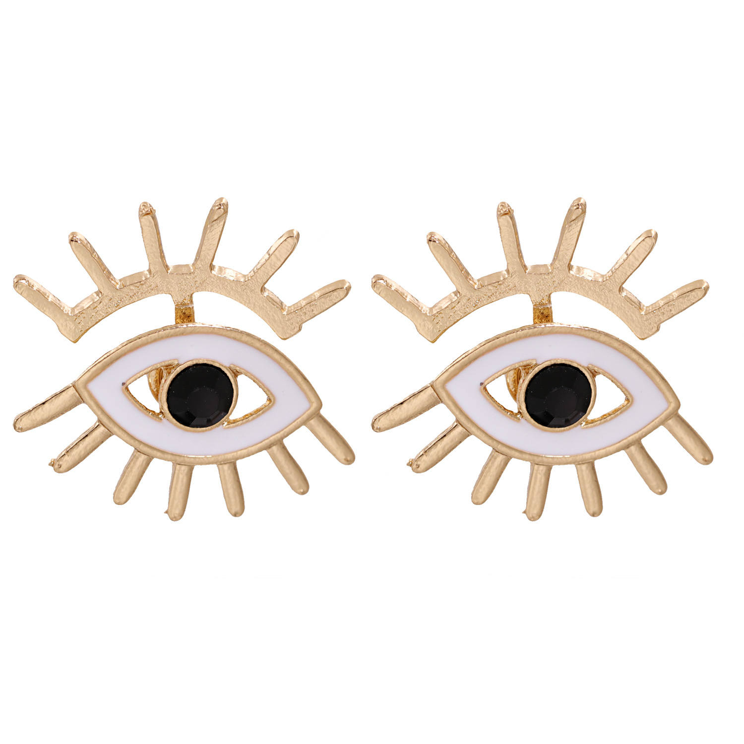 Fashion Eye Plating Alloy Acrylic Earrings Ear Studs display picture 5