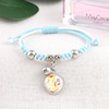 Cartoon beaded bracelet for beloved suitable for men and women, simple and elegant design, Korean style