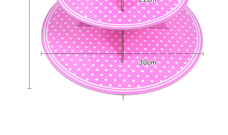 节日用品厂家批发一次性三层纸质圆点蛋糕架生日派对装扮用品甜品蛋糕装饰详情6