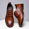 Men's fashionable trend casual footwear for leather shoes, 2023 collection, Korean style, soft sole