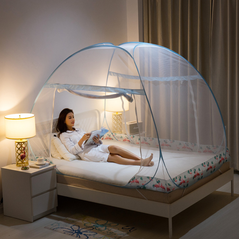 新款蒙古包有底加密單 雙門家用蚊帳1.2m1.5米1.8床 廠家直銷批發