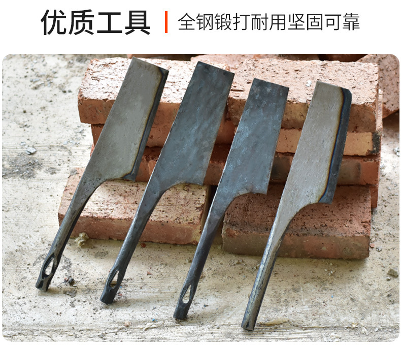 铁匠锻打弹簧钢砖刀泥工砖刀砌墙泥刀瓦刀砖刀建筑工泥手工砖刀-阿里巴巴
