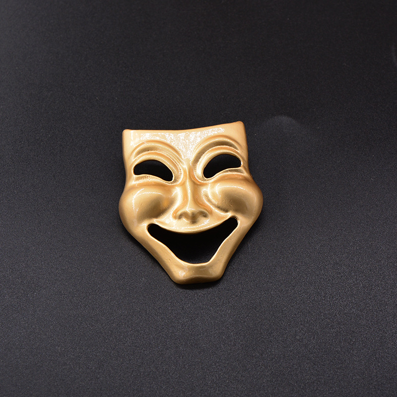 Alloy Material Animal Pattern  New Smiling Face Mask Brooch