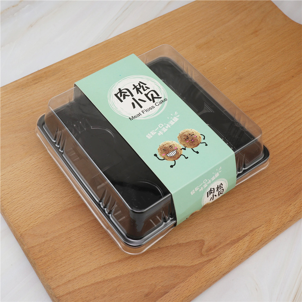 Caja de embalaje de huevo crisp, cuatro cuadrados de nieve, carne, pino de cáscara, patata de marismes, plástico transparente horneado, caja de embalaje de punto oeste image 12