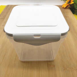 1升塑料食品盒正方形桶冻干食品桶密封酸奶宠物食品保鲜盒带盖子