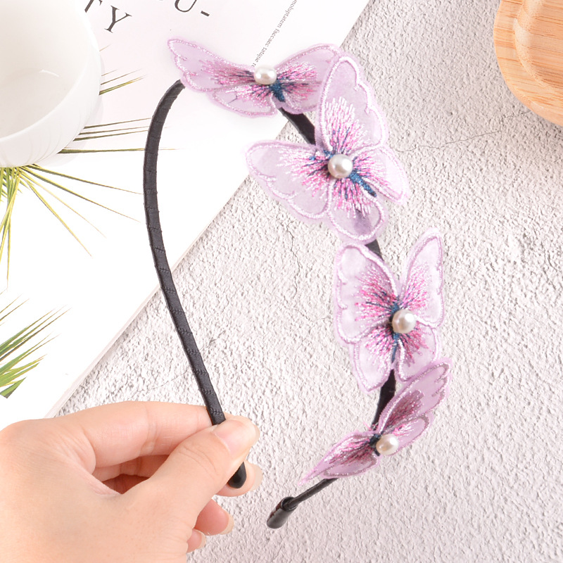 Butterfly Pearl Non-slip Headband display picture 9