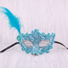 Makeup Dance Xiaowe plus side feather mask, Venice Little Princess Mask Festival Party Stage Performance Prop