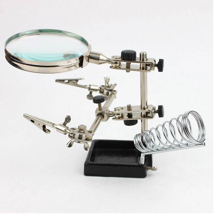 Rose Gonife 90mm multi-function welding with auxiliary clip spring metal optical lens magnifying glass 1086