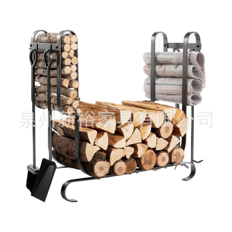 厂家直销简易金属 铁艺  收纳架 木头杂志架