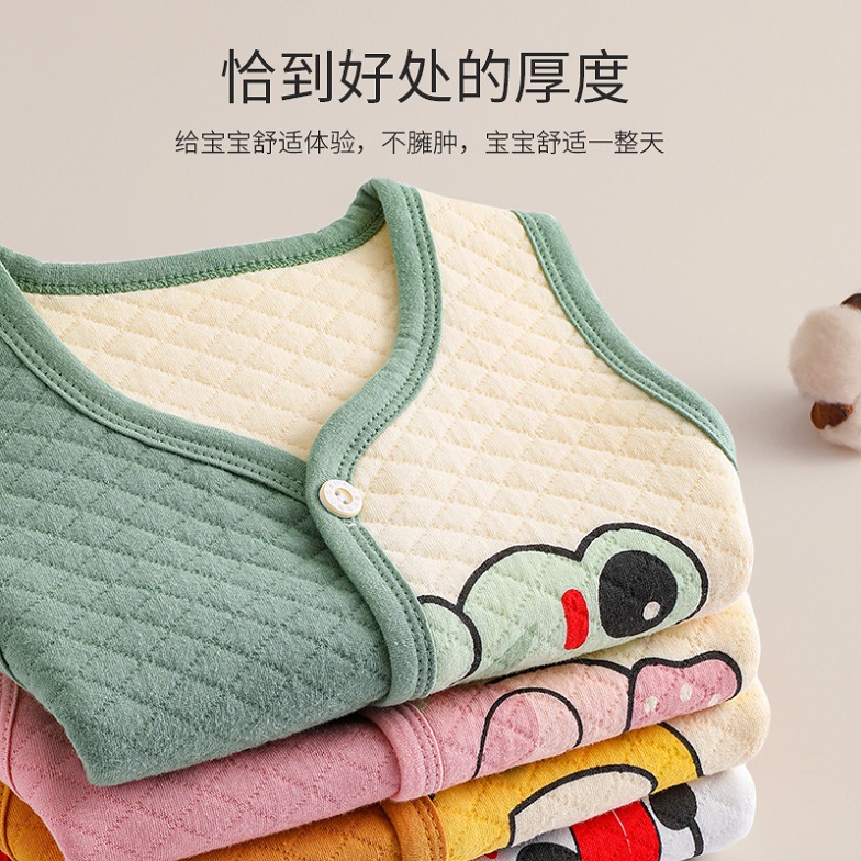 婴儿马甲春秋外穿新生儿纯棉马夹冬季小宝宝儿童夹棉秋冬保暖背心